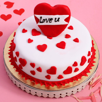 Love U Hearts Designer Fondant Cake Love U Hearts Designer Fondant Cake