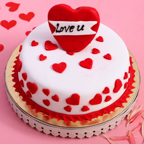 Love U Hearts Designer Fondant Cake in Gurgaon