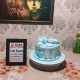 Baby Shower Light Blue Fondant Cake in Gurgaon