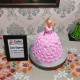Pink Roses Barbie Doll Cake Delivery in Gurugram