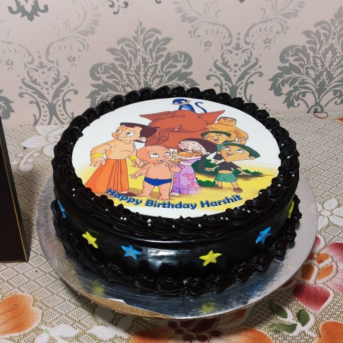 Chota Bheem & Friends Chocolate Cake Delivery in Gurugram