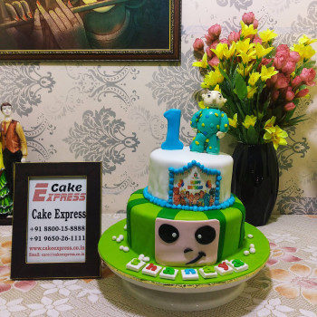 Cocomelon Theme Fondant Cake