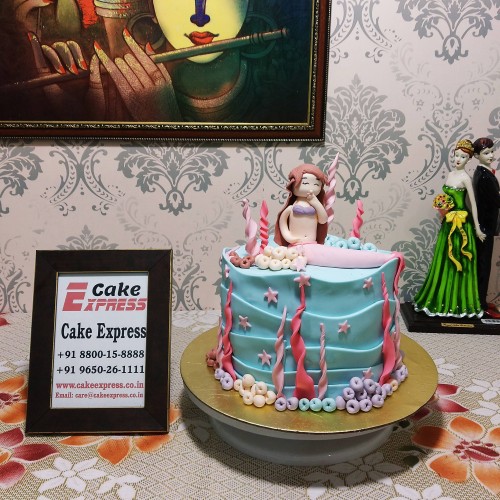 Mermaid Theme Fondant Cake in Gurgaon