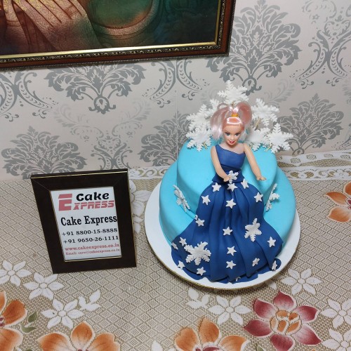 Princess Elsa Theme Birthday Cake Delivery in Gurugram