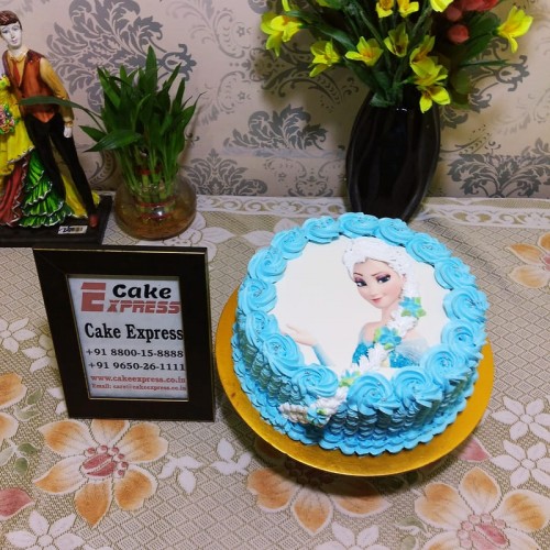 Elsa Frozen Photo Cake Delivery in Gurugram