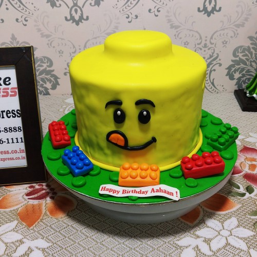 Lego Head Fondant Cake in Gurgaon