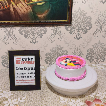 Disney Minnie Mouse Round Photo Cake