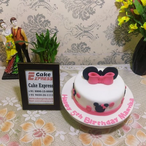 Minnie Mouse Theme Birthday Cake in Gurgaon
