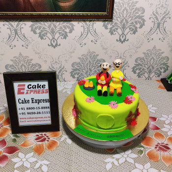 Motu Patlu Theme Fondant Cake Motu Patlu Theme Fondant Cake