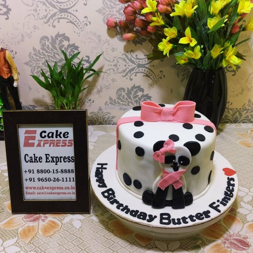 Baby Panda Fondant Cake Delivery in Gurugram