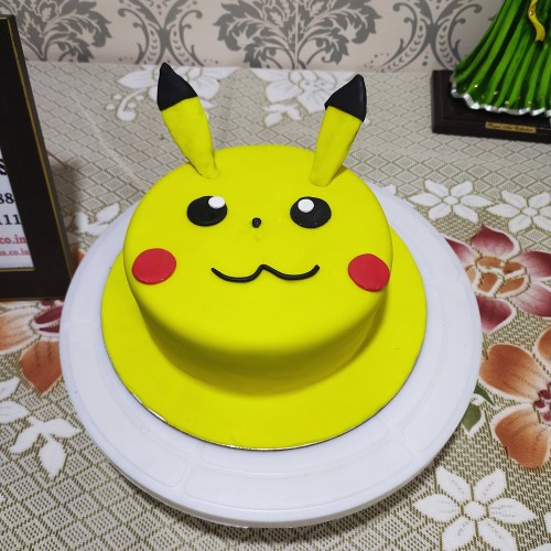 Pikachu Cartoon Fondant Cake Delivery in Gurugram