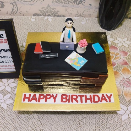 Office Guy Theme Fondant Cake in Gurgaon