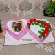 Double Heart Photo Cake Delivery in Gurugram