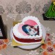 Red Velvet Heart Photo Cake Delivery in Gurugram