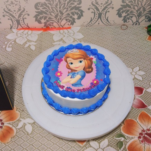Disney Princess Sofia Round Photo Cake Delivery in Gurugram