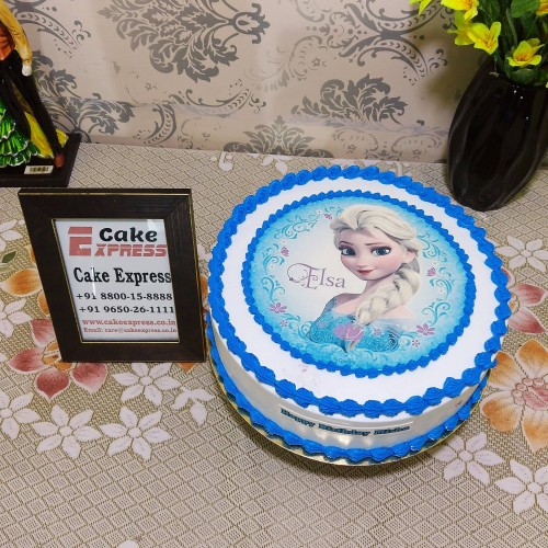 Frozen Elsa Photo Cake in Gurgaon