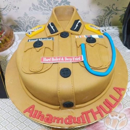 Police Uniform Theme Fondant Cake Delivery in Gurugram