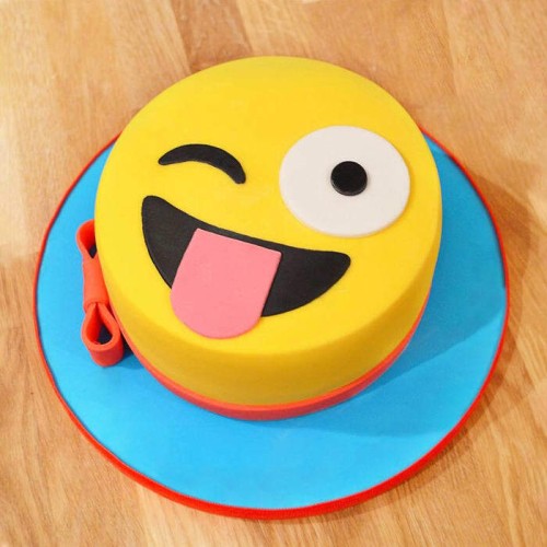 Naughty Wink Emoji Fondant Cake Delivery in Delhi NCR Naughty Wink Emoji Fondant Cake Delivery in Delhi NCR