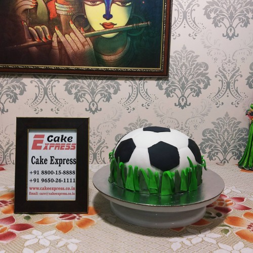 Football Shape Fondant Cake in Gurgaon