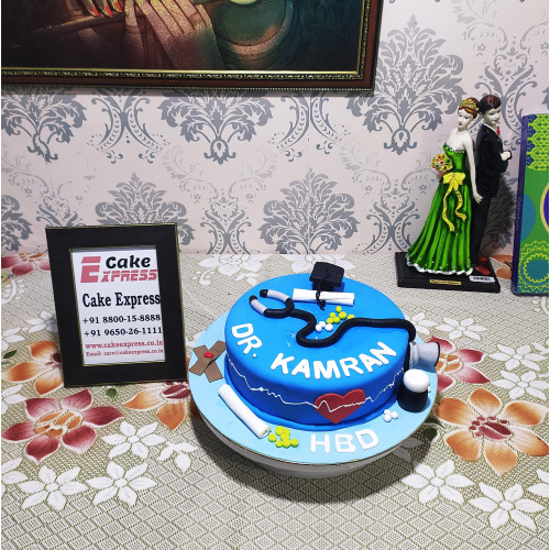 Doctor Birthday Fondant Cake Delivery in Gurugram