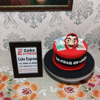 La Casa De Papel Theme Fondant Cake La Casa De Papel Theme Fondant Cake