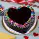 Heart Shaped Chocolate Cake With Gems Delivery in Gurugram