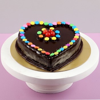 Heart Shaped Truffle Cake With Gems Heart Shaped Truffle Cake With Gems