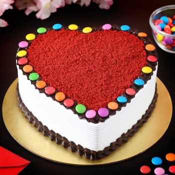 Hearty Red Velvet Gems Cake Hearty Red Velvet Gems Cake