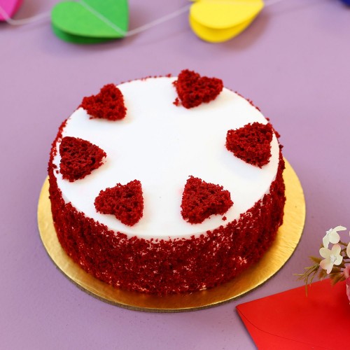 Red Hearts Velvet Cake Delivery in Gurugram