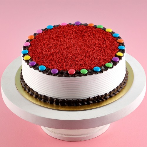 Red Velvet Gems Cake Delivery in Gurugram