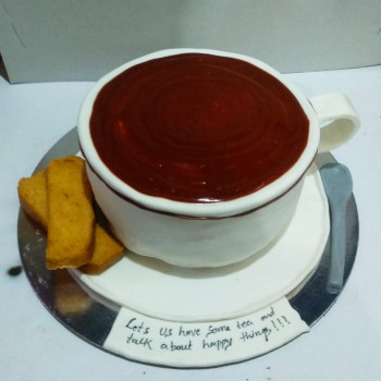 Black Coffee Cup Fondant Cake Black Coffee Cup Fondant Cake