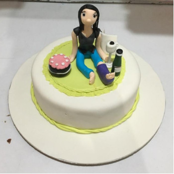 Foodie Girl Customized Cake Foodie Girl Customized Cake