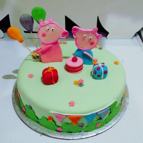 Peppa Pig Designer Theme Cake Delivery in Gurugram