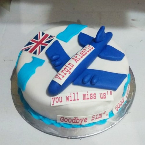 Virgin Plane Birthday Cake Delivery in Gurugram