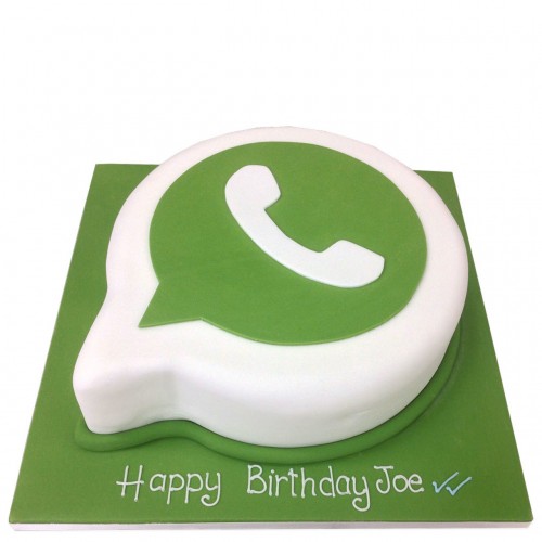 WhatsApp Logo Fondant Cake Delivery in Gurugram