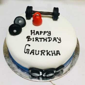 Basic Gym Dumbbell Fondant Cake Basic Gym Dumbbell Fondant Cake