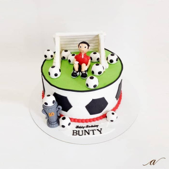 Football Goal Fondant Cake