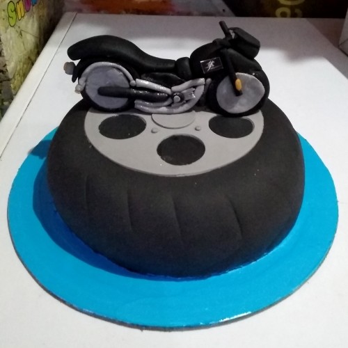 Bike Theme Customized Fondant Cake Delivery in Gurugram