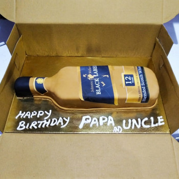 Black Label Bottle Fondant Cake Black Label Bottle Fondant Cake