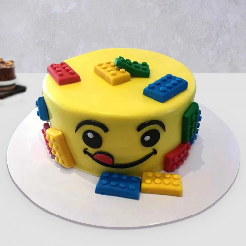 Lego Bricks Fondant Cake Delivery in Gurugram