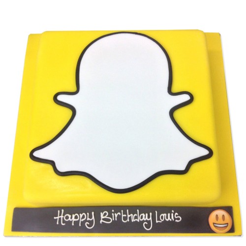 Snap Chat Logo Fondant Cake Delivery in Gurugram Snap Chat Logo Fondant Cake Delivery in Gurugram