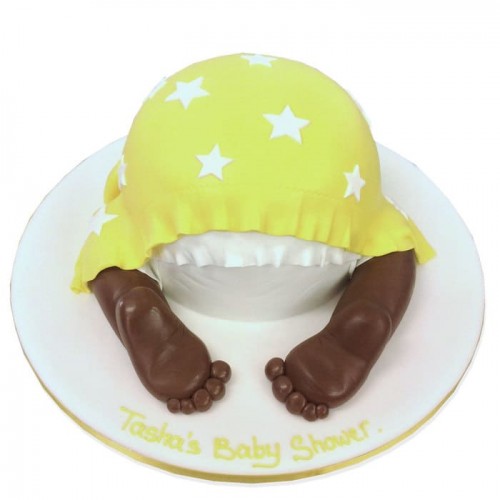Babies Bottom Theme Fondant Cake Delivery in Gurugram