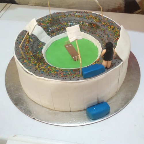 Cricket Ground Theme Cake Delivery in Gurugram