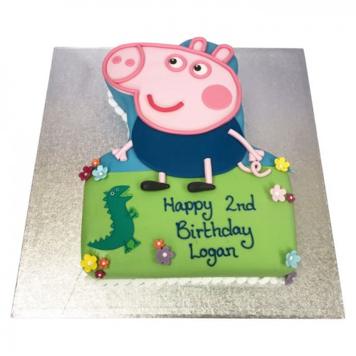 George Pig Designer Fondant Cake Delivery in Gurugram