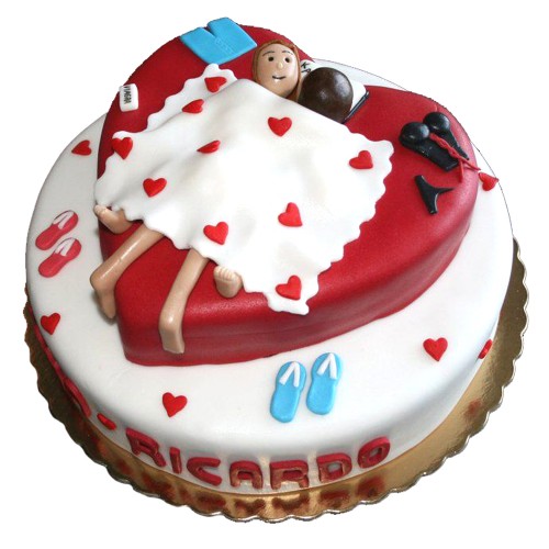 Honeymoon Themed Bachelor Party Cake Delivery in Gurugram