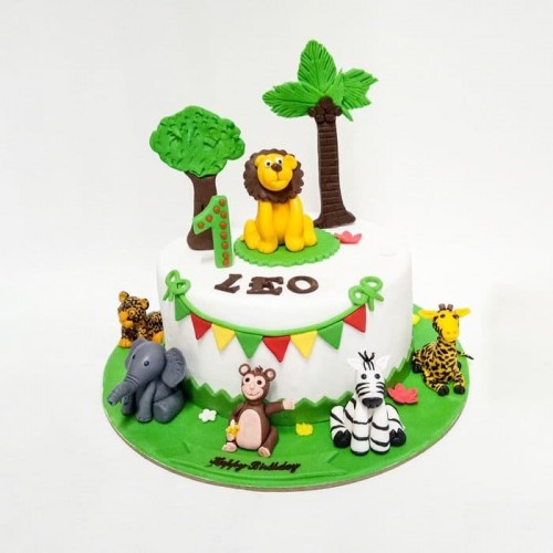 King Of The Jungle Fondant Cake Delivery in Gurugram