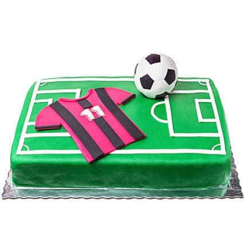 Soccer Field Theme Fondant Cake Delivery in Gurugram