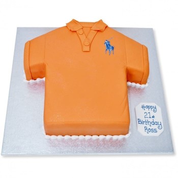 Orange Polo Shirt Fondant Cake