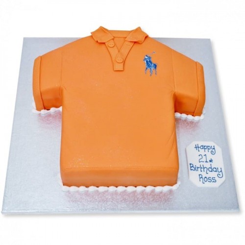 Orange Polo Shirt Fondant Cake Delivery in Gurugram