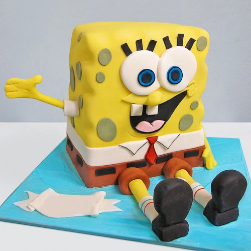 Spongebob Fondant Cake Delivery in Gurugram
